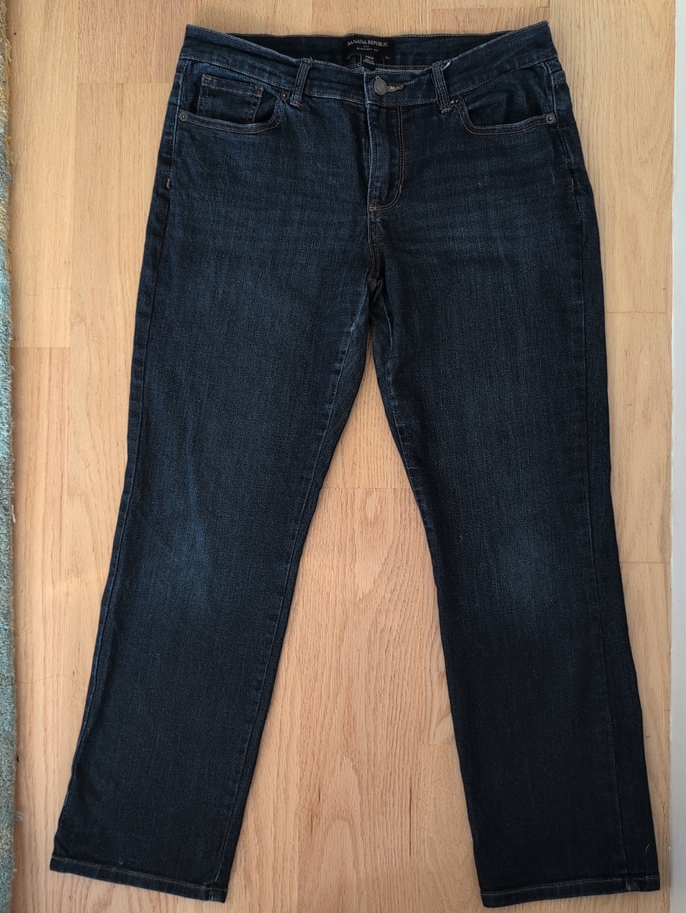NWOT Banana Republic Mid-Rise Straight Leg Jeans Dark Wash SIZE 29 / 8